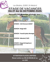 STAGES VACANCES AUTOMNE 2025